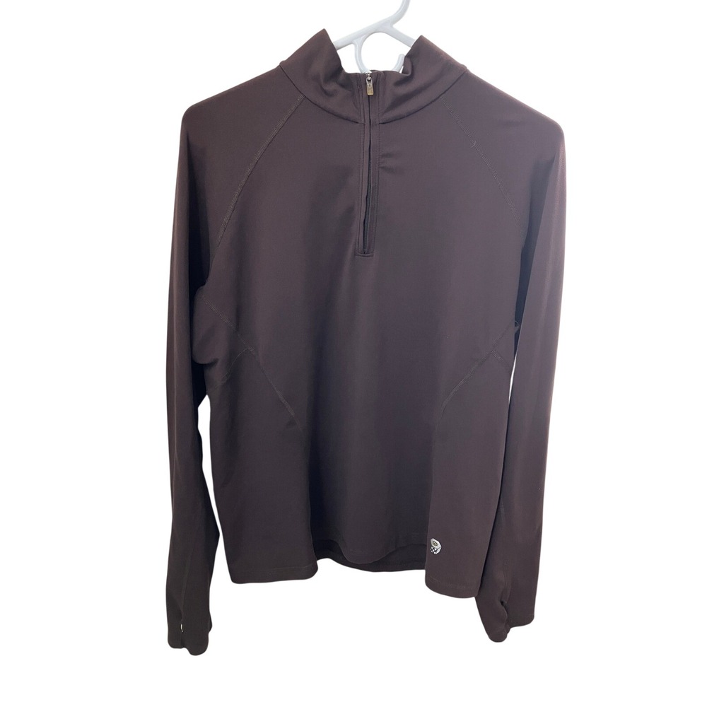 Mountain Hardwear Womens Pullover Long Sleeve Athletic Top Brown‎ Activewear